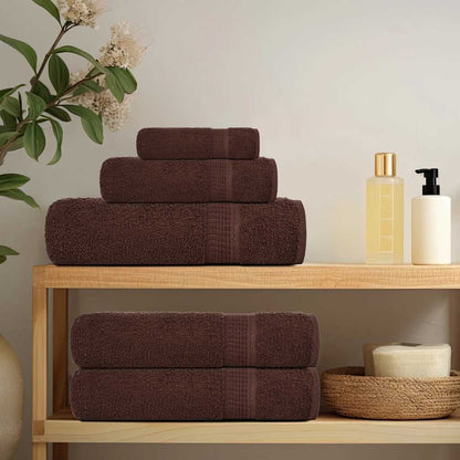 Asciugamani da doccia FROGN 2 pz Marrone 70x140 cm 360 g/m²