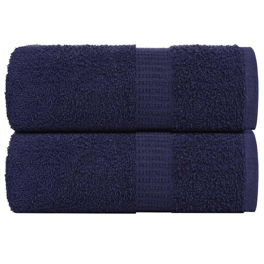 Asciugamani Ospiti 2 pz Blu Marino 30x50cm 360 g/m² 100% Cotone