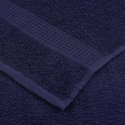 Asciugamani 2 pz Blu Marino 50x100 cm 360 g/m² 100% Cotone - homemem39