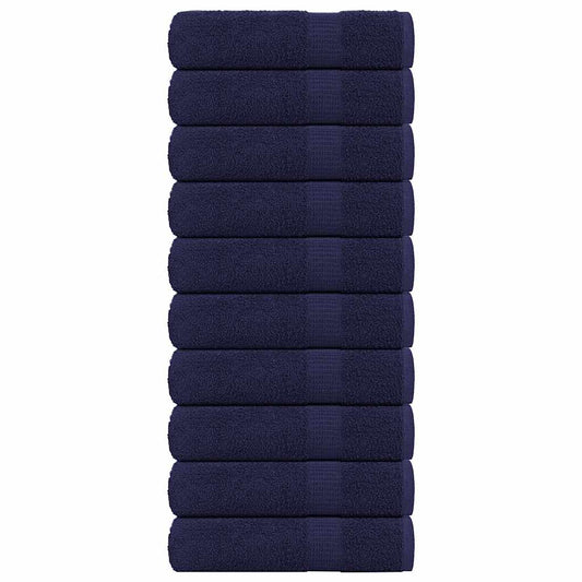 Asciugamani 10 pz Blu Marino 50x100 cm 360 g/m² 100% Cotone