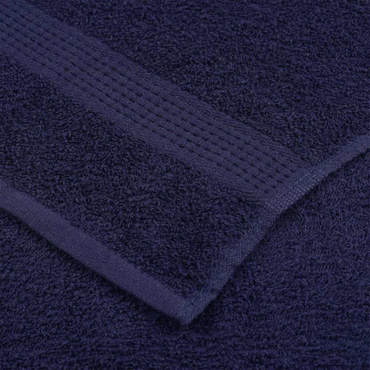 Asciugamani 10 pz Blu Marino 50x100 cm 360 g/m² 100% Cotone