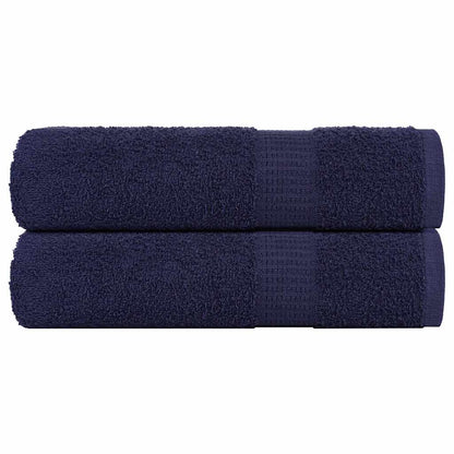 Asciugamani Doccia 2 pz Blu Marino 70x140cm 360g/m² 100% Cotone - homemem39