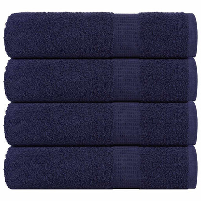 Asciugamani Doccia 4 pz Blu Marino 70x140cm 360g/m² 100% Cotone - homemem39