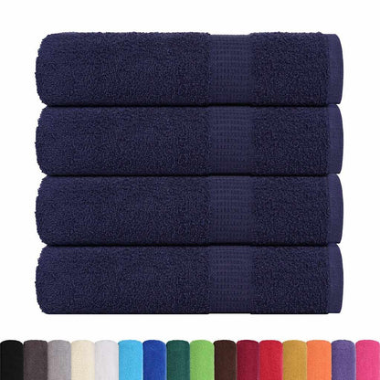 Asciugamani Doccia 4 pz Blu Marino 70x140cm 360g/m² 100% Cotone