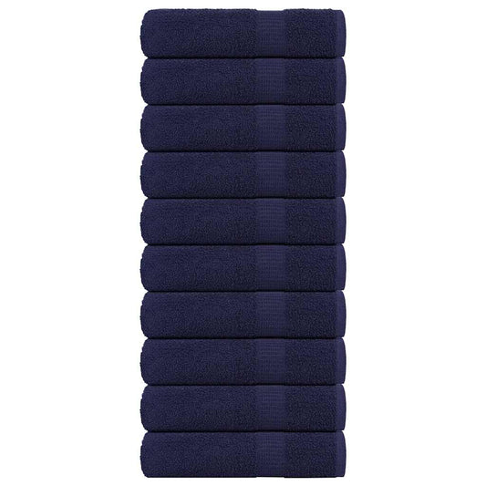 Asciugamani Doccia 10pz Blu Marino 70x140cm 360g/m² 100% Cotone