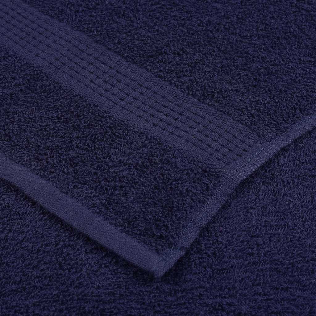 Asciugamani 2 pz Blu Marino 100x200 cm 360 g/m² 100% Cotone