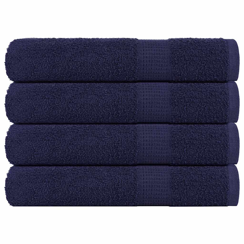 Asciugamani 4 pz Blu Marino 100x200 cm 360 g/m² 100% Cotone