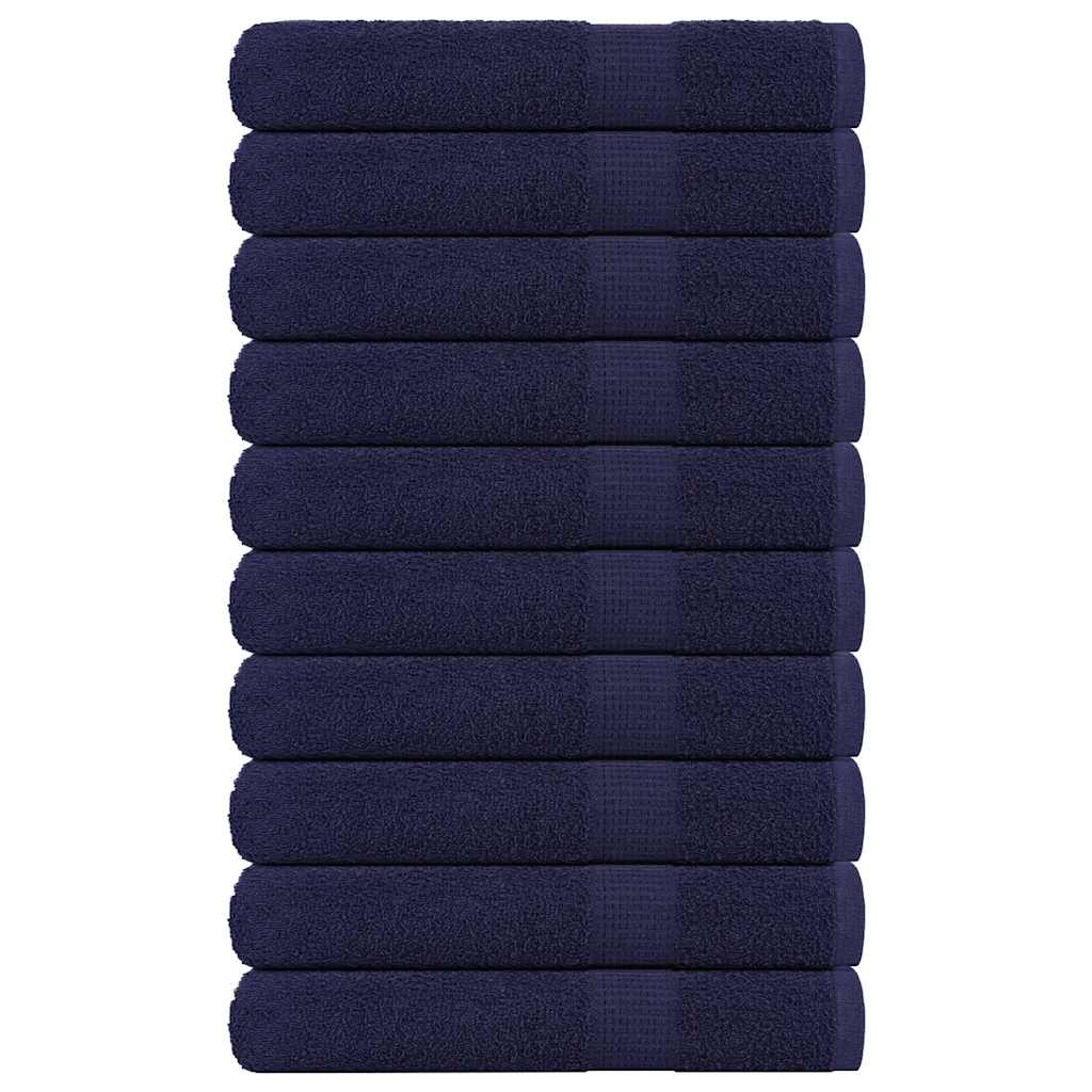 Asciugamani 10 pz Blu Marino 100x200 cm 360 g/m² 100% Cotone - homemem39