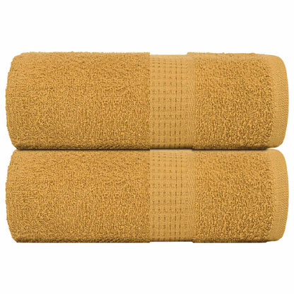 Asciugamani per Sapone 2 pz Oro 30x30 cm 360 g/m² 100% Cotone