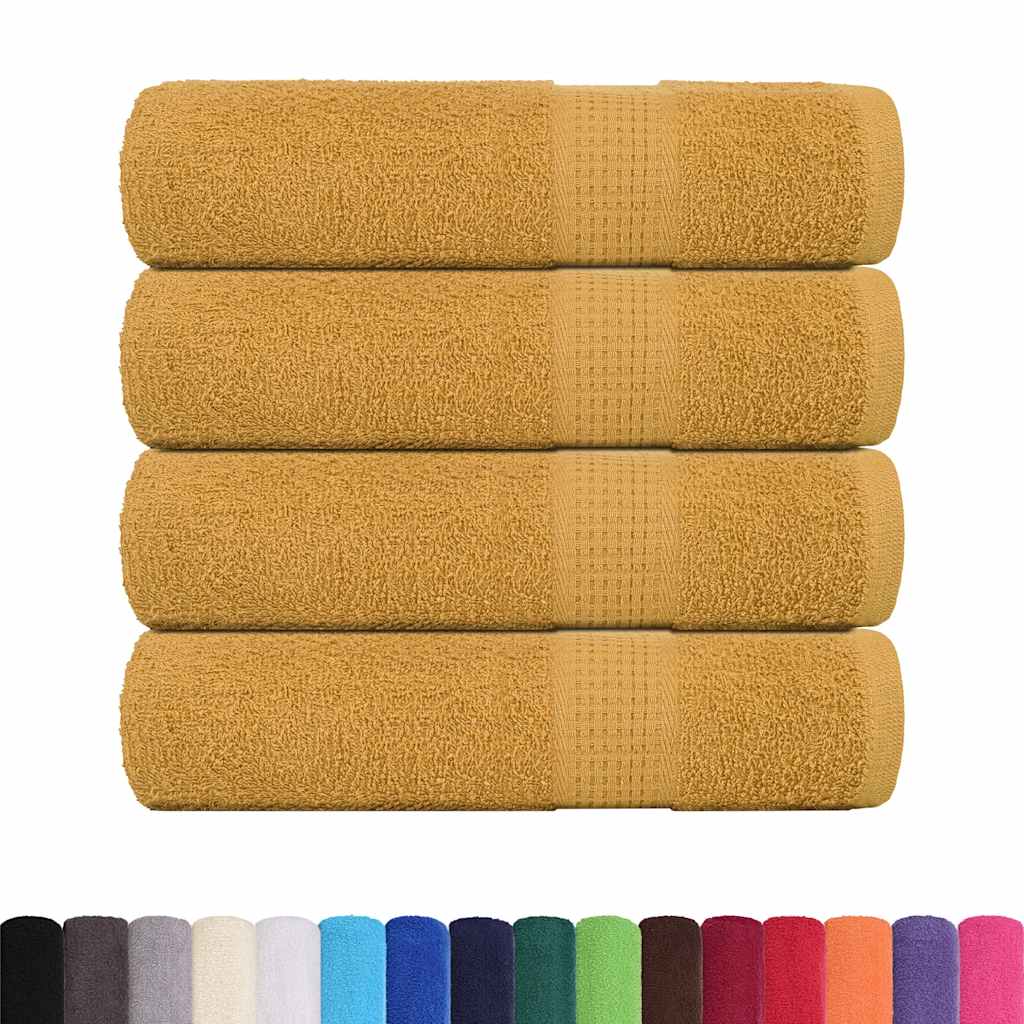 Asciugamani 4 pz Oro 50x100 cm 360 g/m² 100% Cotone