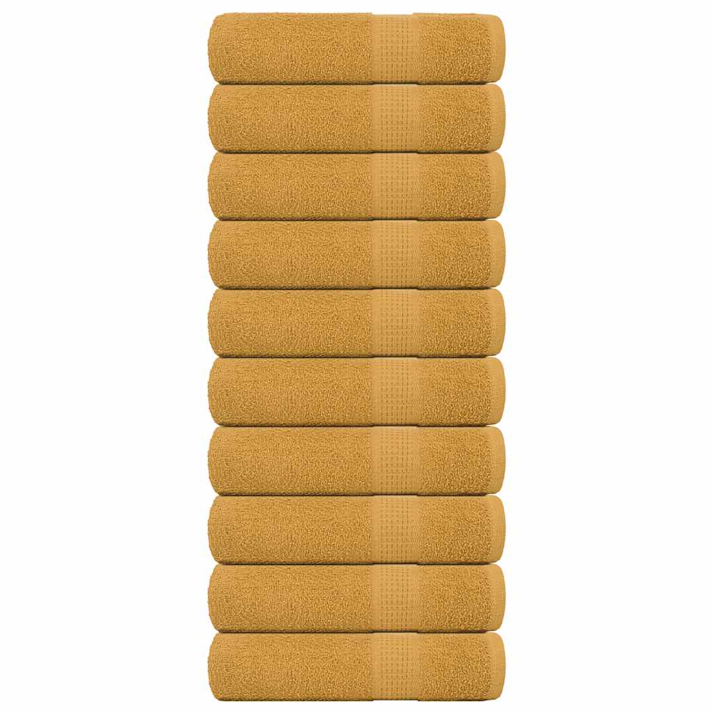 Asciugamani 10 pz Oro 50x100 cm 360 g/m² 100% Cotone - homemem39