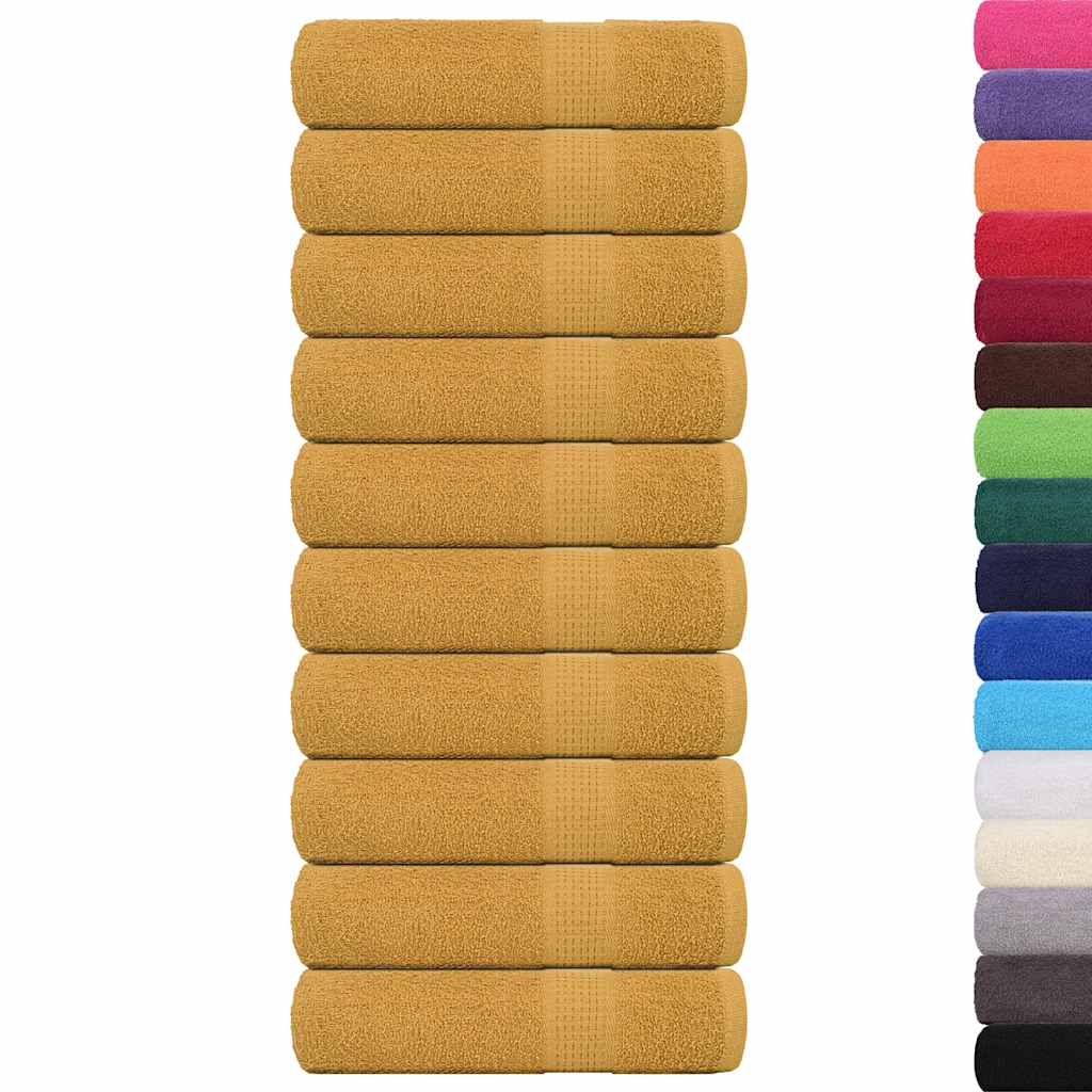 Asciugamani 10 pz Oro 50x100 cm 360 g/m² 100% Cotone - homemem39