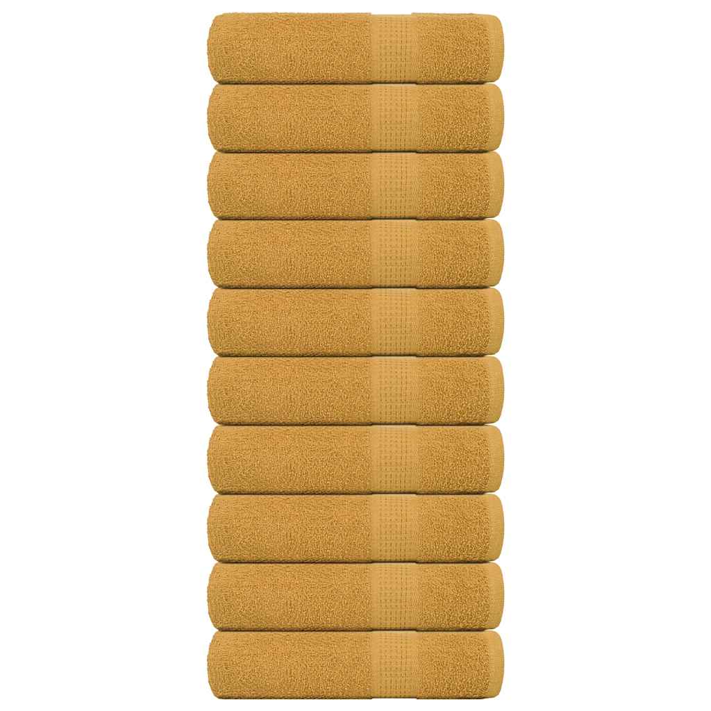 Asciugamani Doccia 10 pz Oro 70x140 cm 360 g/m² 100% Cotone