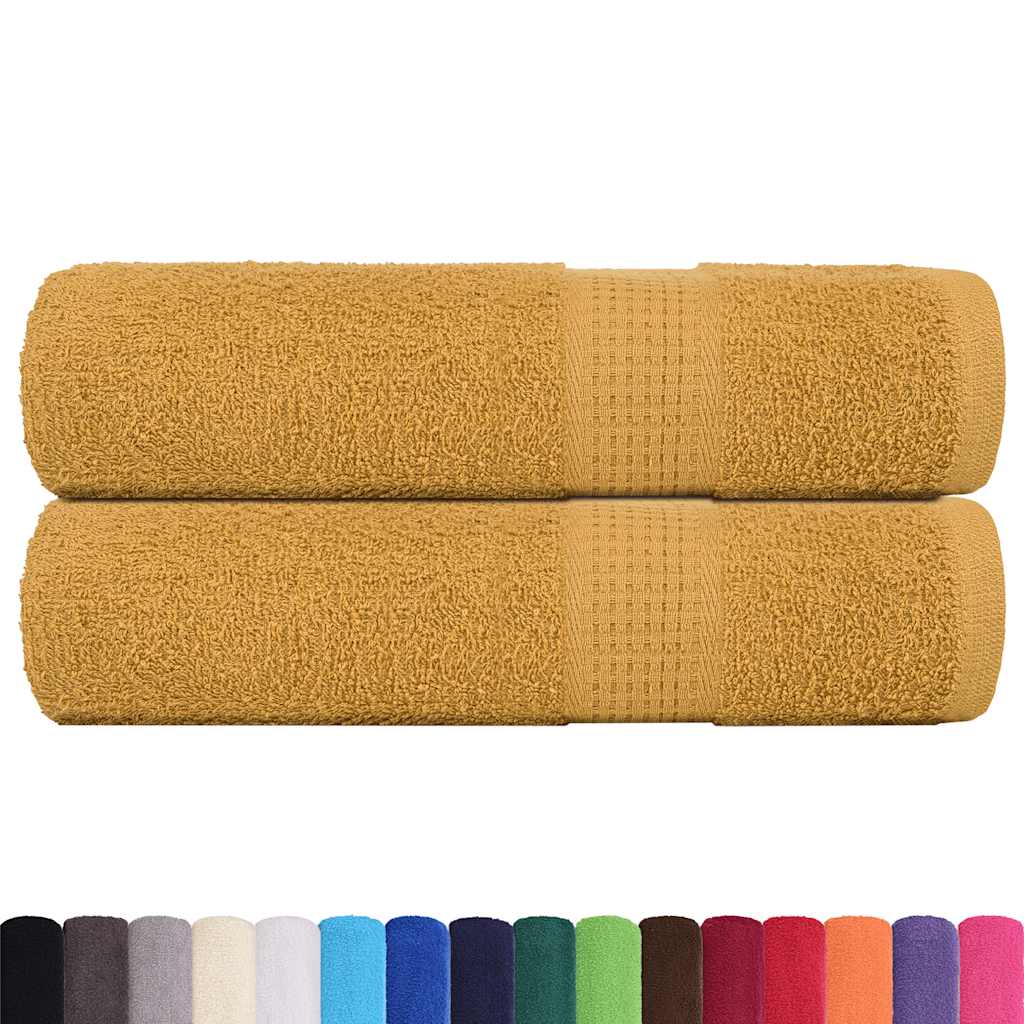 Asciugamani da bagno FROGN 2 pz Oro 100x150 cm 360 g/m²