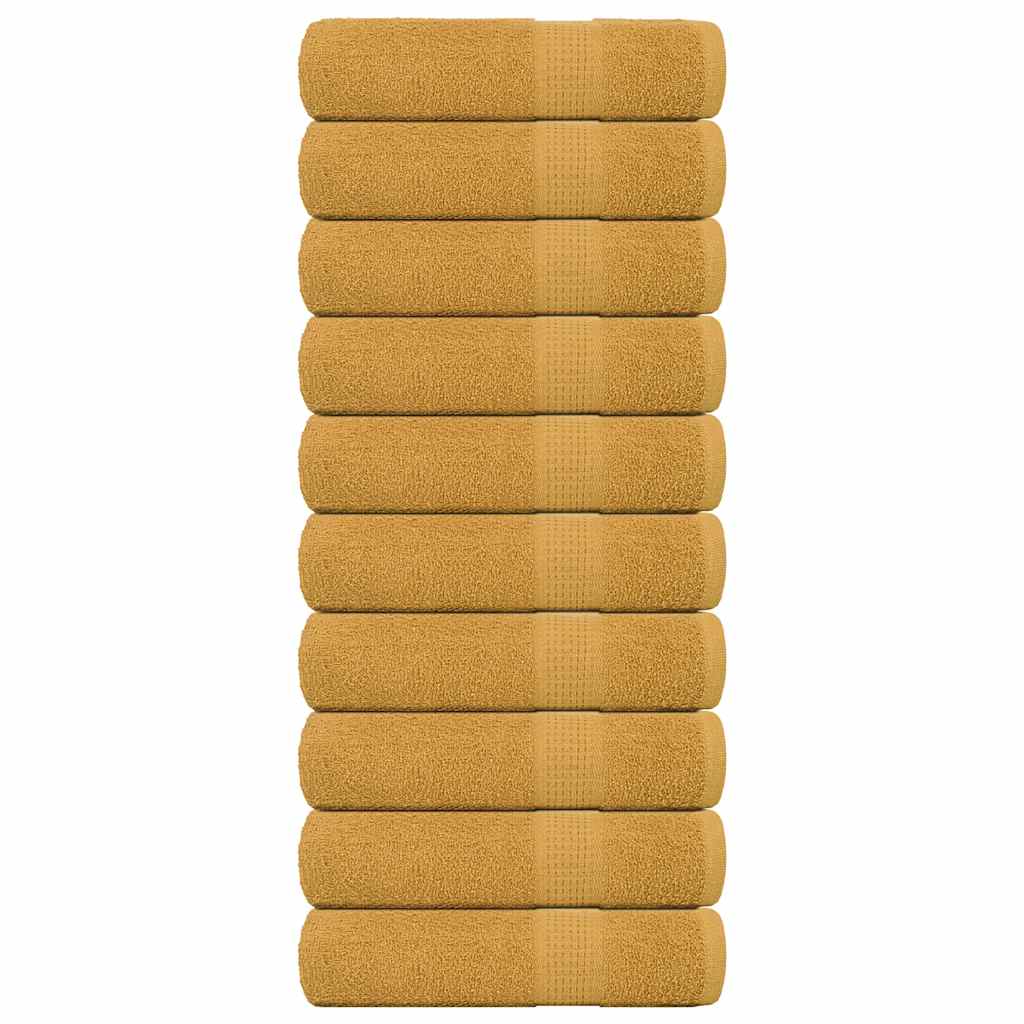 Asciugamani da Bagno 10 pz Oro 100x150cm 360 g/m² 100% Cotone - homemem39