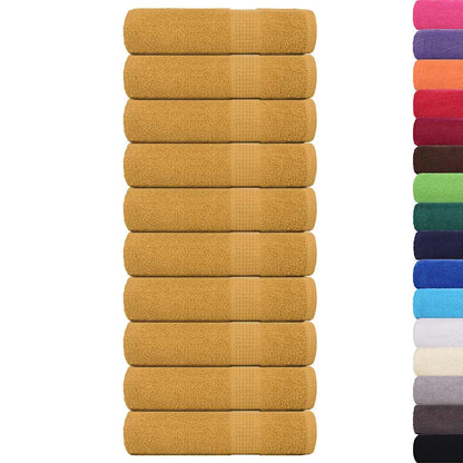 Asciugamani da bagno FROGN 10 pz Oro 100x150 cm 360 g/m²