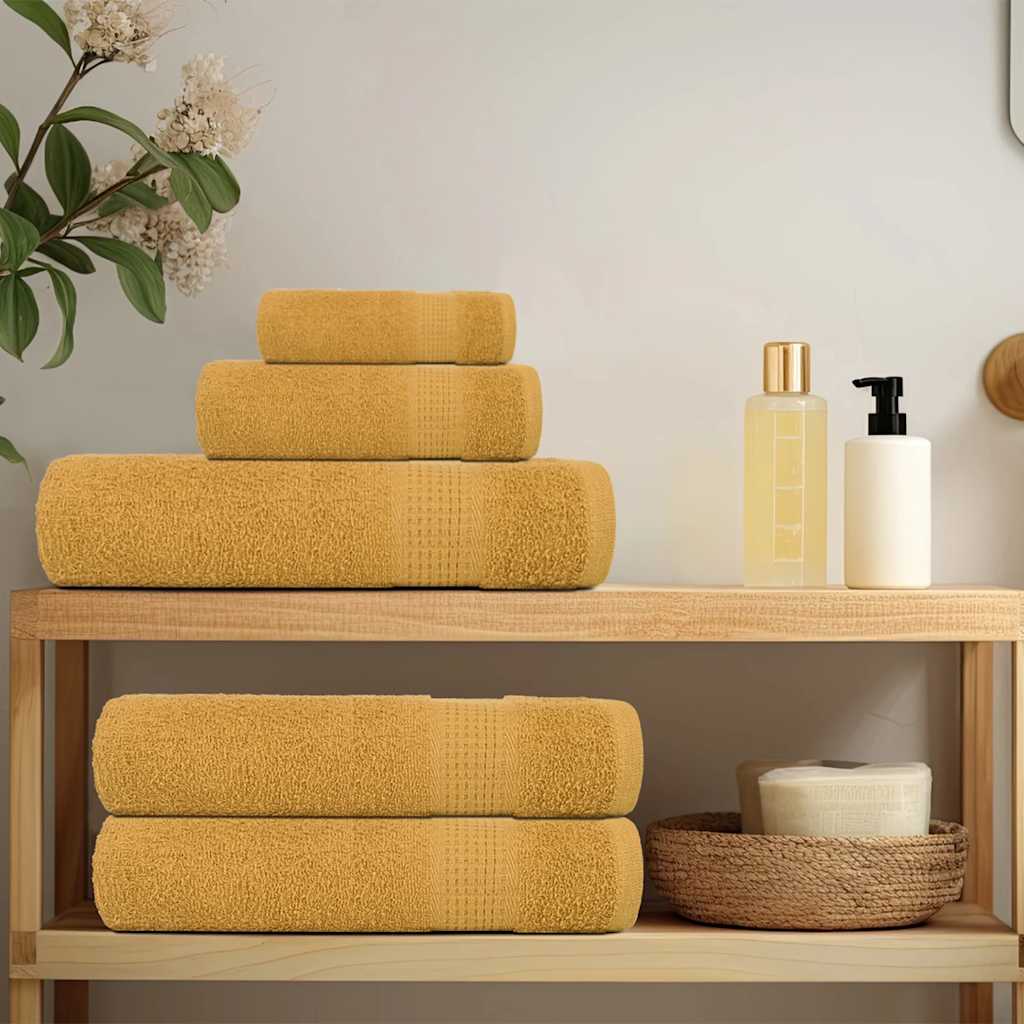 Asciugamani da bagno FROGN 10 pz Oro 100x150 cm 360 g/m²