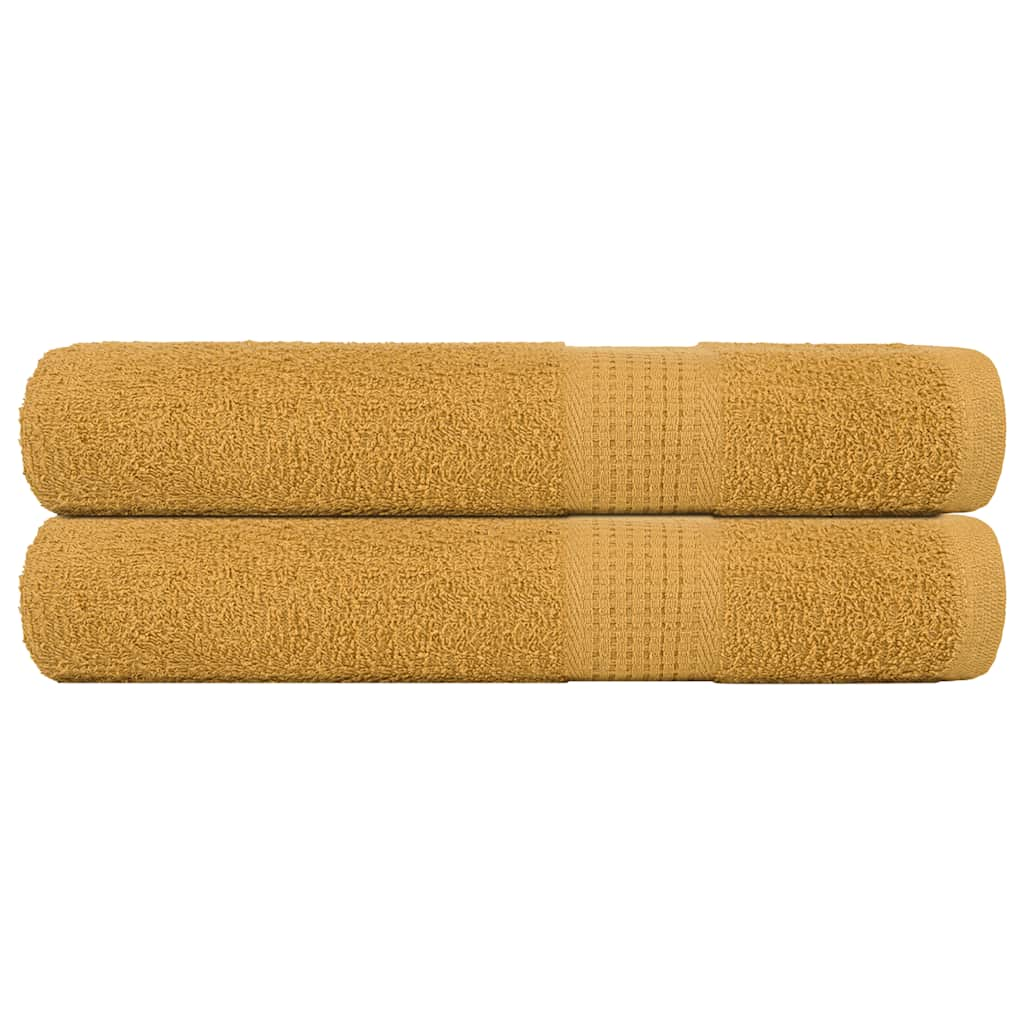 Asciugamani per Sauna 2 pz Oro 80x200 cm 360 g/m² 100% Cotone - homemem39