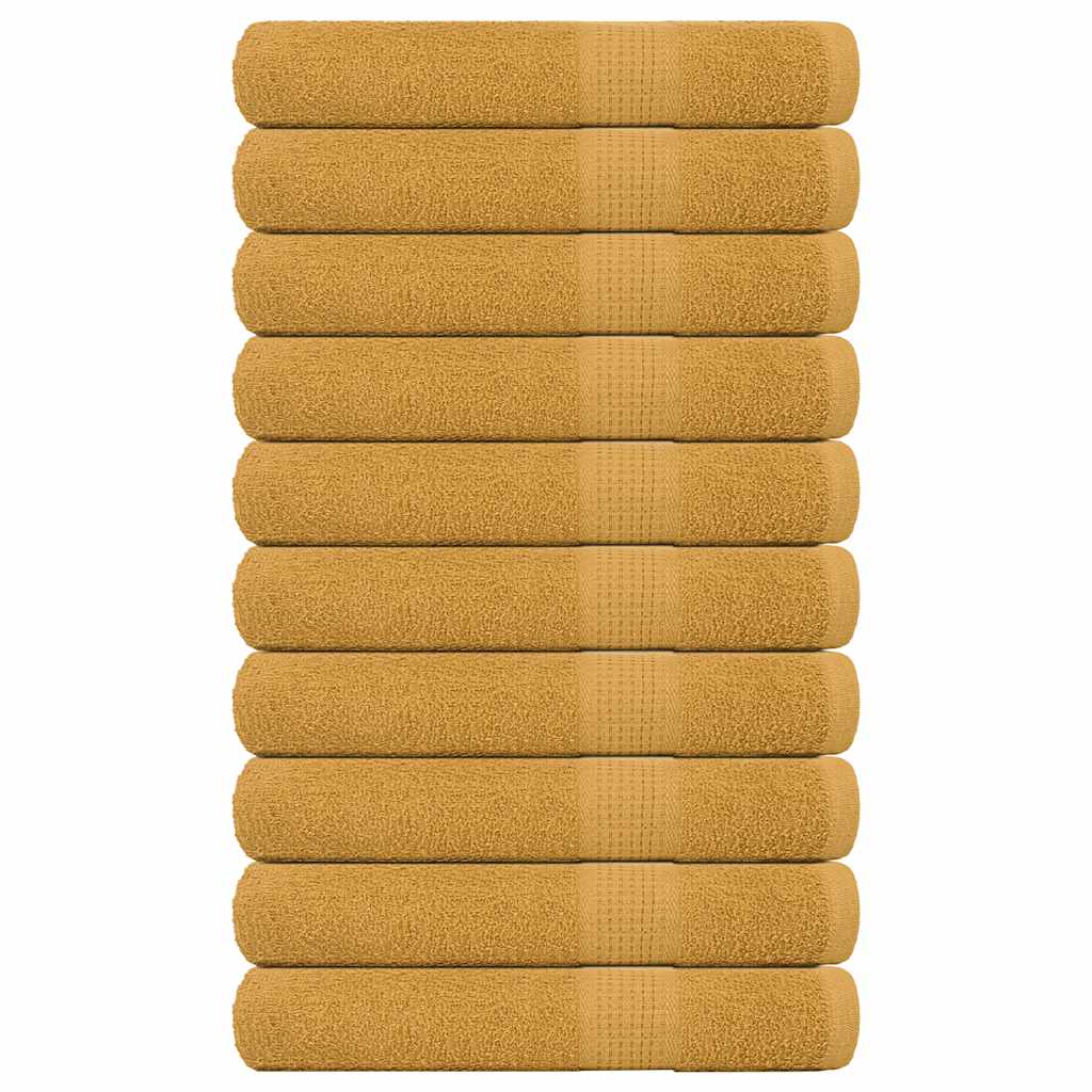 Asciugamani per Sauna 10pz Oro 80x200cm 360 g/m² 100% Cotone