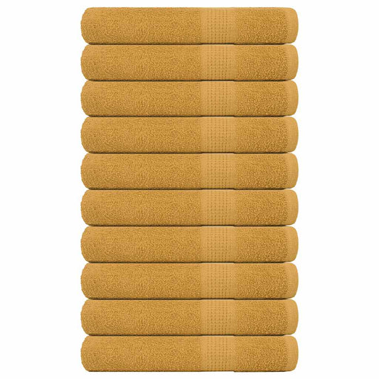 Asciugamani per Sauna 10pz Oro 80x200cm 360 g/m² 100% Cotone