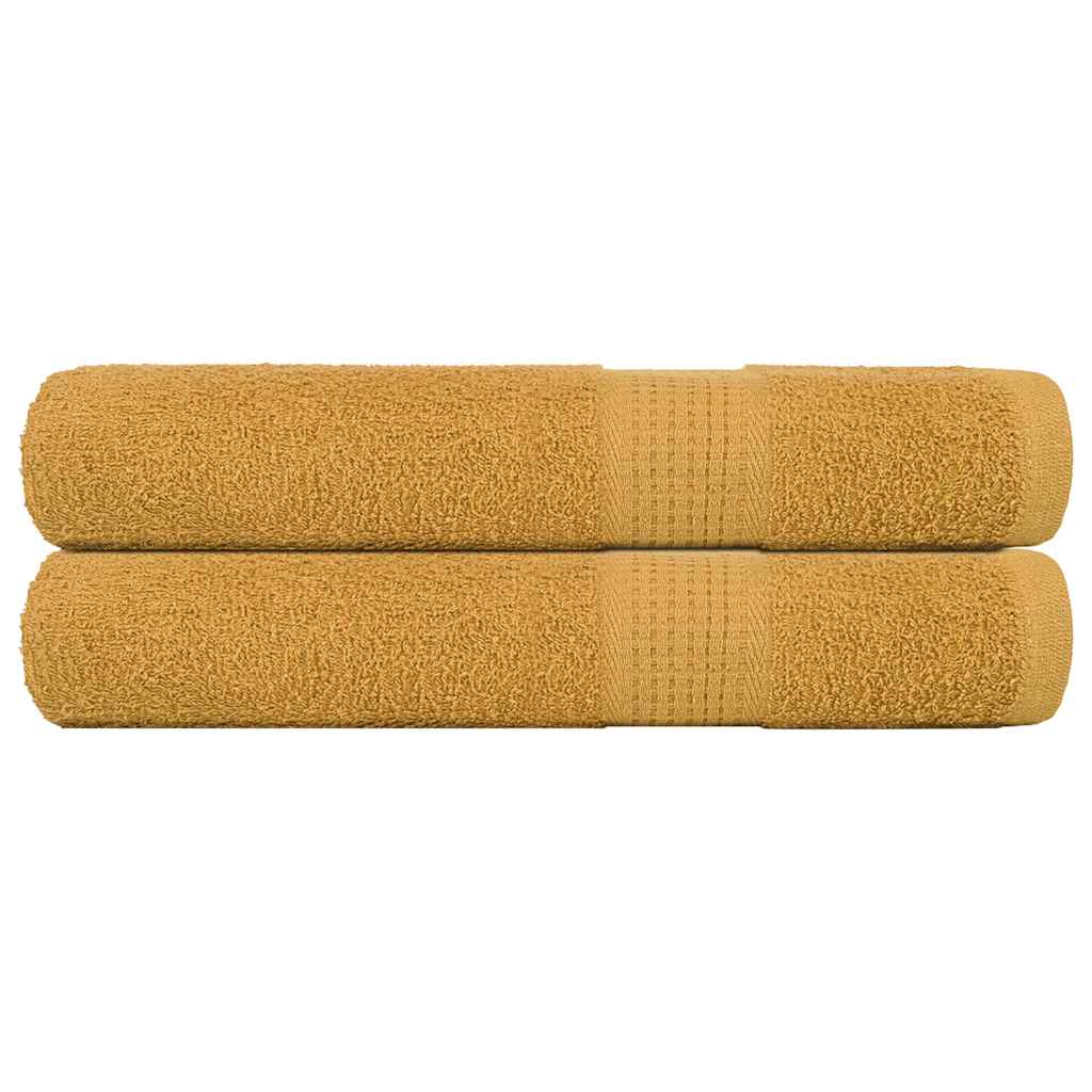 Asciugamani 2 pz Oro 100x200 cm 360 g/m² 100% Cotone - homemem39