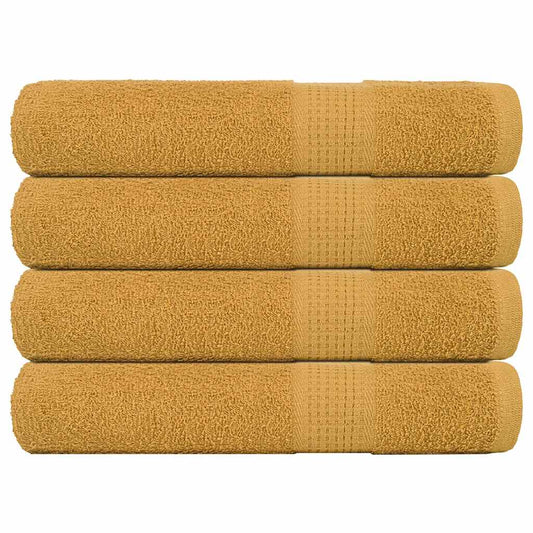 Asciugamani 4 pz Oro 100x200 cm 360 g/m² 100% Cotone