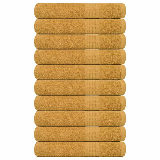 Asciugamani 10 pz Oro 100x200 cm 360 g/m² 100% Cotone