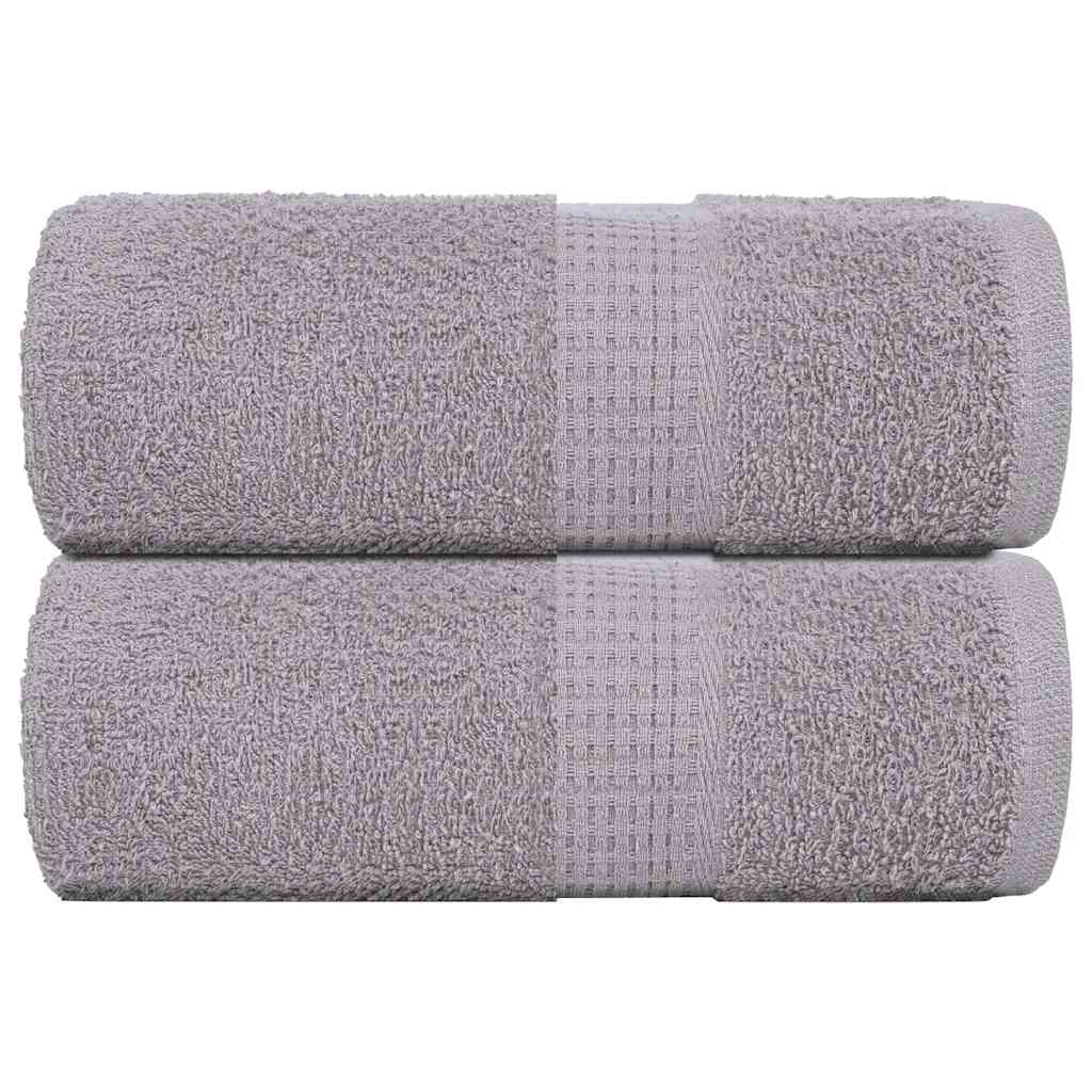 Asciugamani per Sapone 2 pz Grigio 30x30cm 360 g/m² 100% Cotone