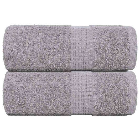 Asciugamani per Sapone 2 pz Grigio 30x30cm 360 g/m² 100% Cotone