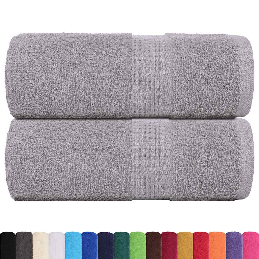 Asciugamani per Sapone 2 pz Grigio 30x30cm 360 g/m² 100% Cotone - homemem39