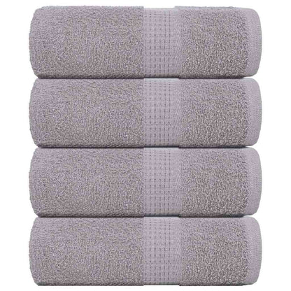 Asciugamani per Sapone 4 pz Grigio 30x30cm 360g/m² 100% Cotone