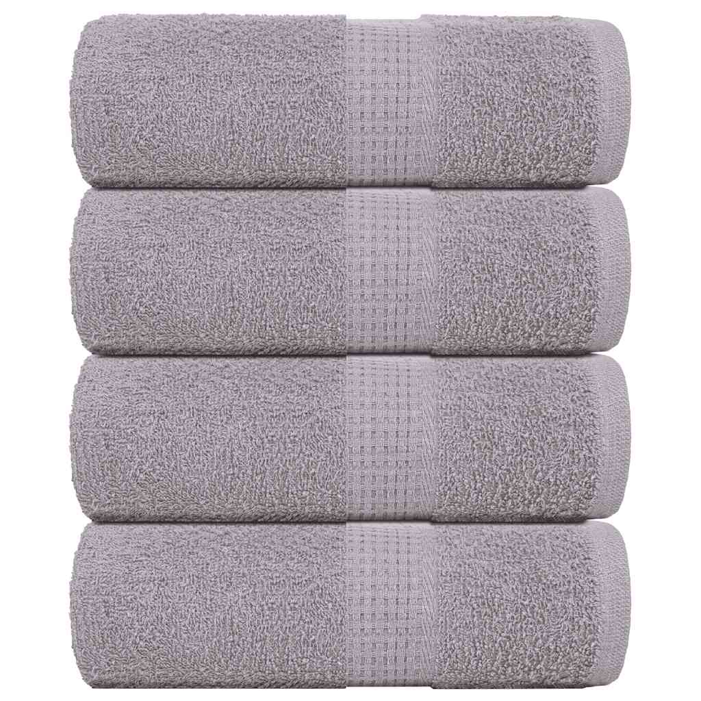 Asciugamani Ospiti 4 pz Grigio 30x50 cm 360 g/m² 100% Cotone - homemem39