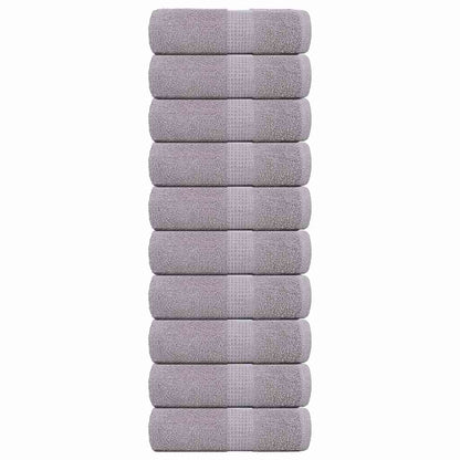 Asciugamani Ospiti 10 pz Grigio 30x50 cm 360 g/m² 100% Cotone