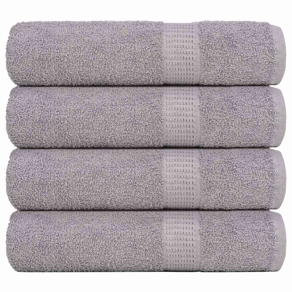 Asciugamani 4 pz Grigio 50x100 cm 360 g/m² 100% Cotone - homemem39