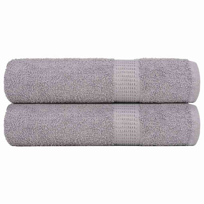 Asciugamani Doccia 2 pz Grigio 70x140 cm 360 g/m² 100% Cotone - homemem39