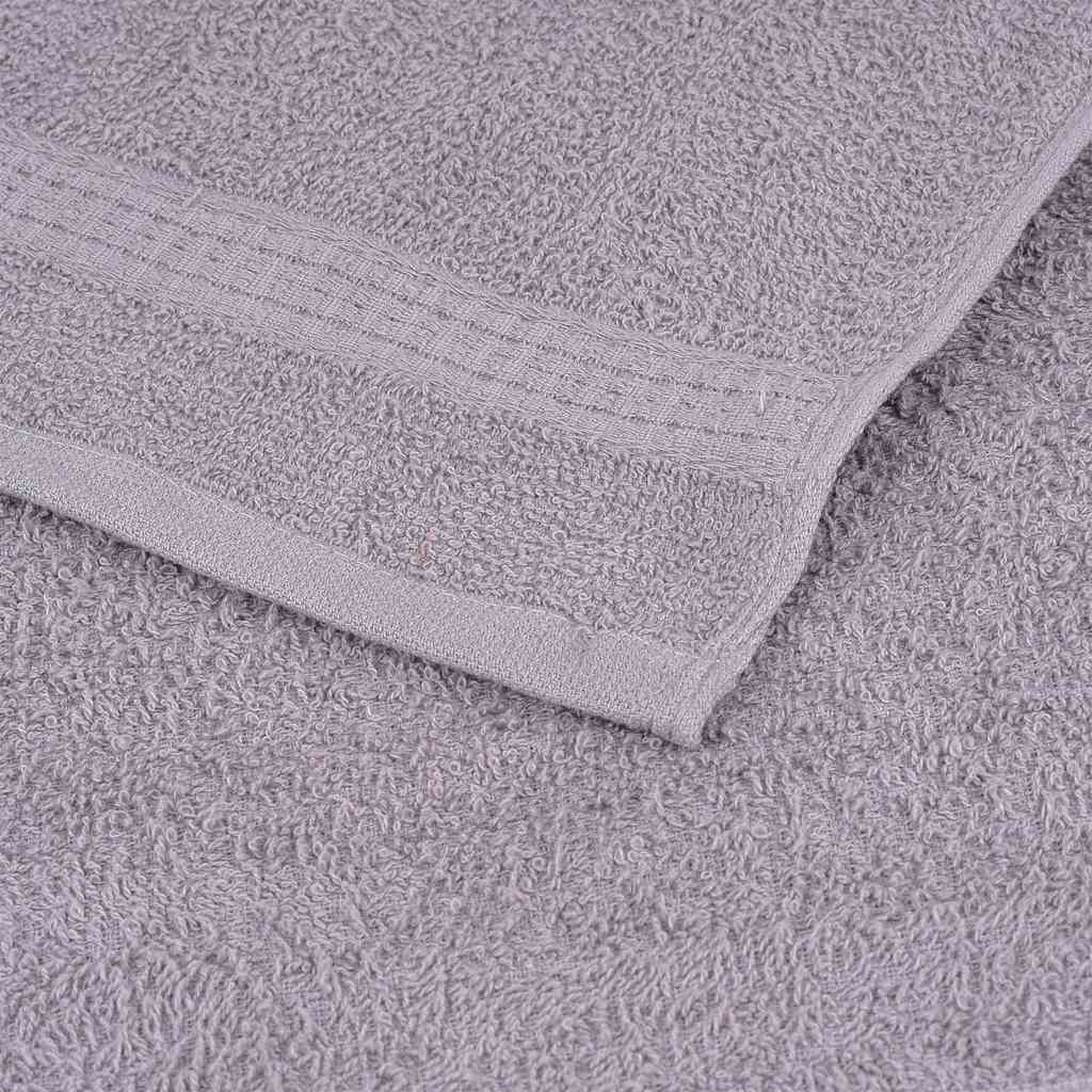 Asciugamani Doccia 4 pz Grigio 70x140 cm 360 g/m² 100% Cotone