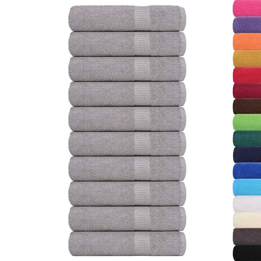 Asciugamani Doccia 10 pz Grigio 70x140 cm 360 g/m² 100% Cotone - homemem39