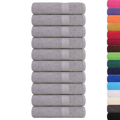 Asciugamani da Bagno 10pz Grigio 100x150cm 360 g/m² 100% Cotone - homemem39