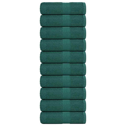 Asciugamani per Sapone 10 pz Verde 30x30cm 360g/m² 100% Cotone - homemem39