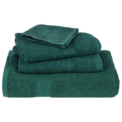 Asciugamani Ospiti 10 pz Verde 30x50 cm 360 g/m² 100% Cotone