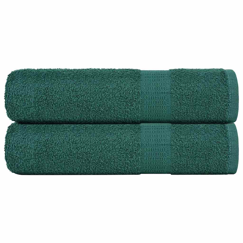 Asciugamani da Bagno 2 pz Verde 100x150cm 360g/m² 100% Cotone - homemem39