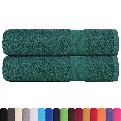 Asciugamani da Bagno 2 pz Verde 100x150cm 360g/m² 100% Cotone - homemem39