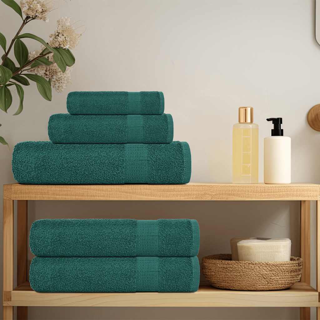 Asciugamani da Bagno 2 pz Verde 100x150cm 360g/m² 100% Cotone - homemem39