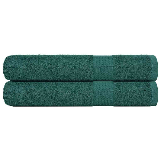 Asciugamani per Sauna 2 pz Verde 80x200cm 360g/m² 100% Cotone