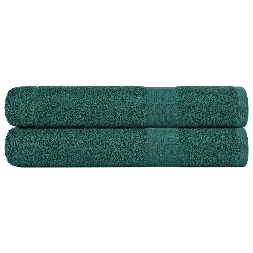 Asciugamani 2 pz Verde 100x200 cm 360 g/m² 100% Cotone - homemem39