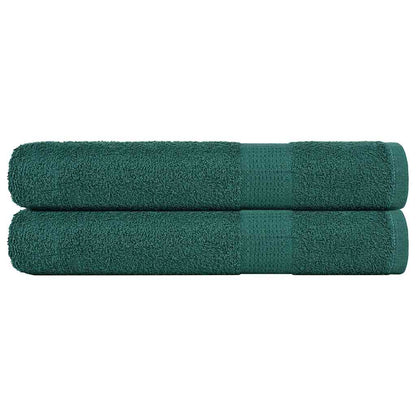 Asciugamani 2 pz Verde 100x200 cm 360 g/m² 100% Cotone - homemem39