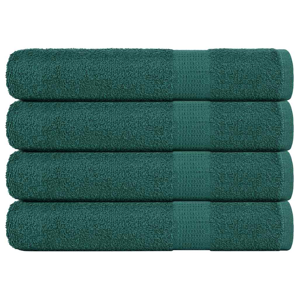 Asciugamani 4 pz Verde 100x200 cm 360 g/m² 100% Cotone