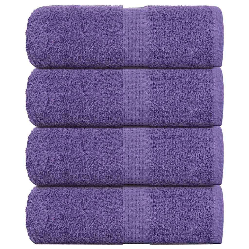 Asciugamani per Sapone 4 pz Viola 30x30cm 360g/m² 100% Cotone - homemem39