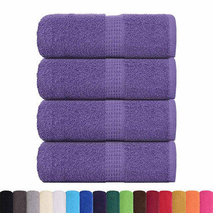 Asciugamani per Sapone 4 pz Viola 30x30cm 360g/m² 100% Cotone