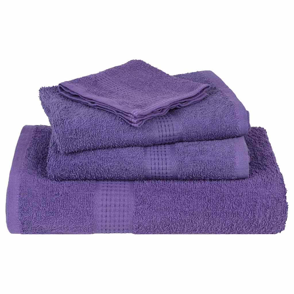 Asciugamani per Sapone 4 pz Viola 30x30cm 360g/m² 100% Cotone - homemem39